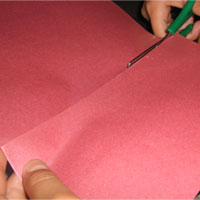 cut pink paper
