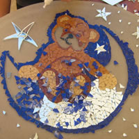 mosaic teddy bear