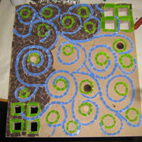 brown mosaic background