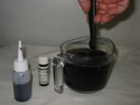 stir colouring into soap until evenly mixed