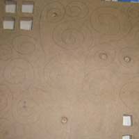 design the layout of the mosaic incense burner