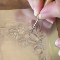 hollow area to emboss on pewter