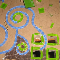 green swirl mosaic