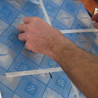 join carbon papers together using masking tape