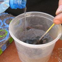 mix grout with water