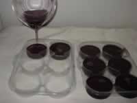 pour soap into moulds