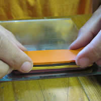 stack layers of polymer clay