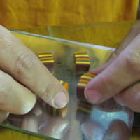 stack of polymer clay layers