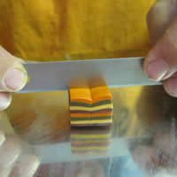 cutting polymer clay stacks