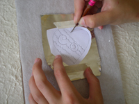 trace pattern on pewter