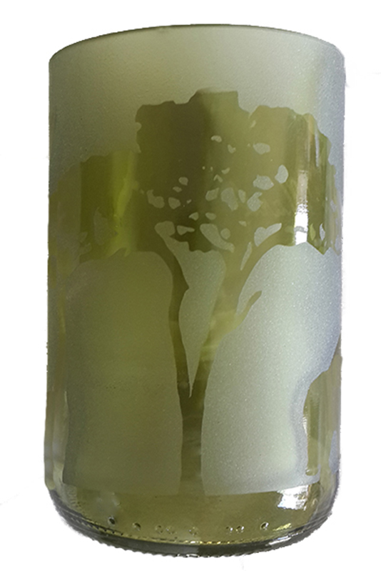completed sandblasted glass