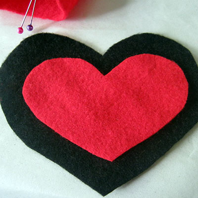 felt heart key ring 15