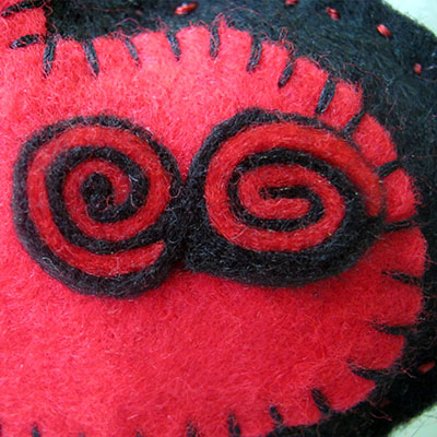 felt heart key ring 26