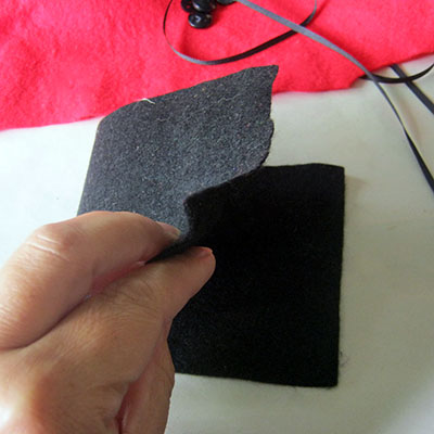 felt heart key ring 3
