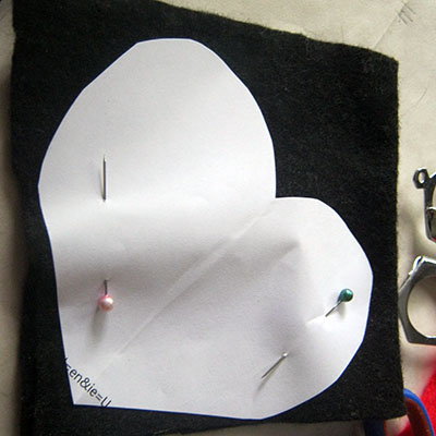 felt heart key ring 6