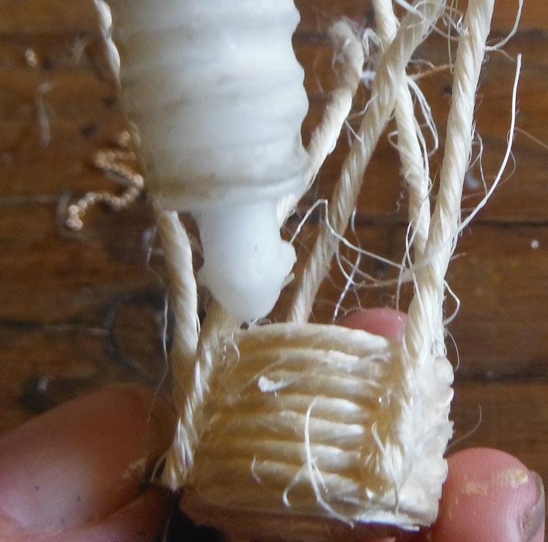 gluing on strings on the baskets