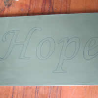 wood hope lettering
