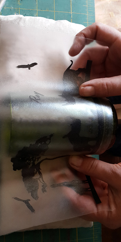 placing vinal glass