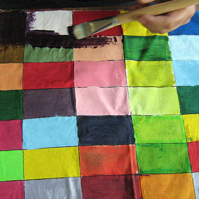 start painting fabric