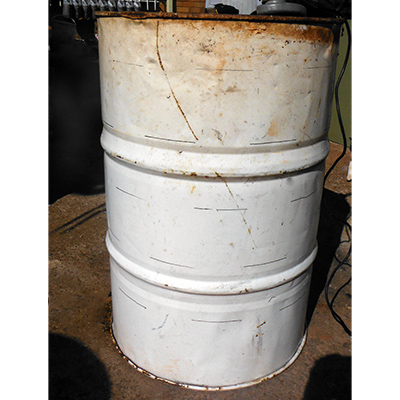 used metal drum