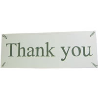 wood words Thankyou